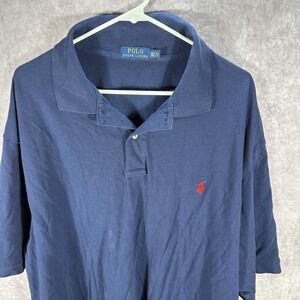 Polo Ralph Lauren Polo‎ Shirt Classic Fit Red Pony Logo Navy Blue 3XLT